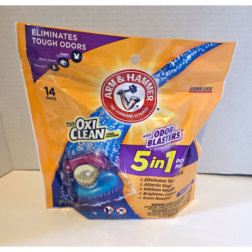 Arm & Hammer OxiClean Odor Blasters 5-in-1 Power Paks Fresh Burst 14 Ct